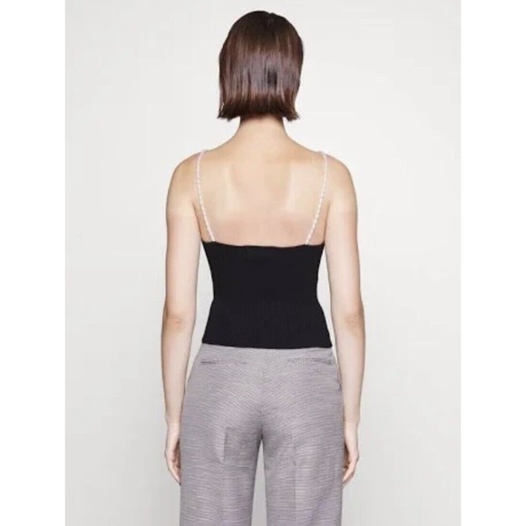 Musier Paris NWT Iconic Lena Pearl Tank Top in Black Size 38/Small - Picture 4 of 16